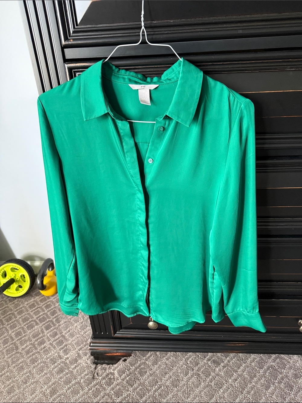 Silky green blouse